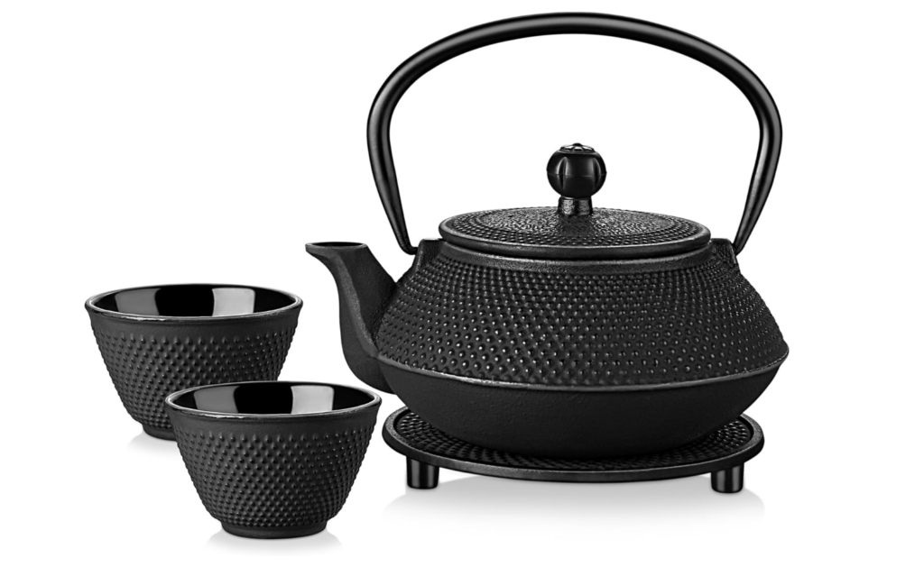 Velaze Cast Iron Teapot Set,Japanese Cast Iron Teapot